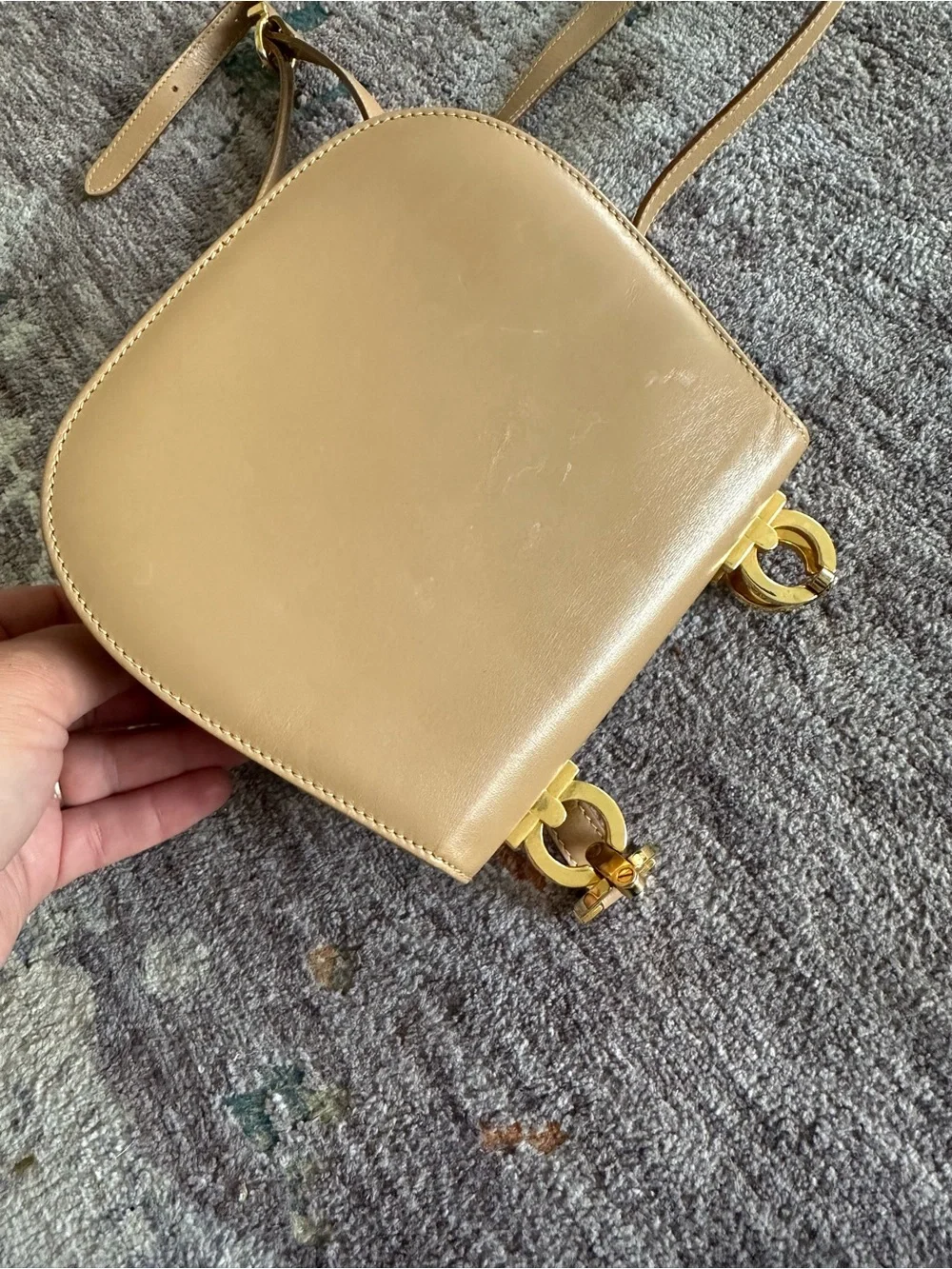 Salvatore Ferragamo Mini Tan Leather  Bag